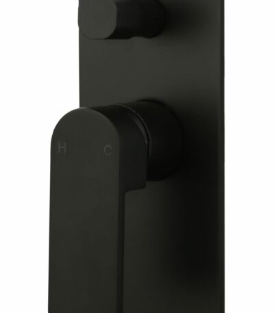 Flores Wall Mixer With Diverter - Matt Black | HYB135-501MB