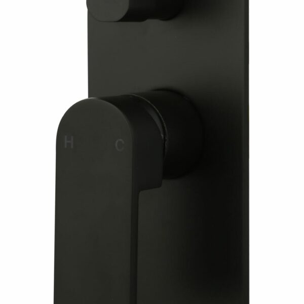 Flores Wall Mixer With Diverter - Matt Black | HYB135-501MB