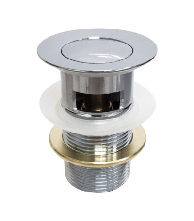 Flush Pop-Up Waste, 32mm with Overflow, Chrome
