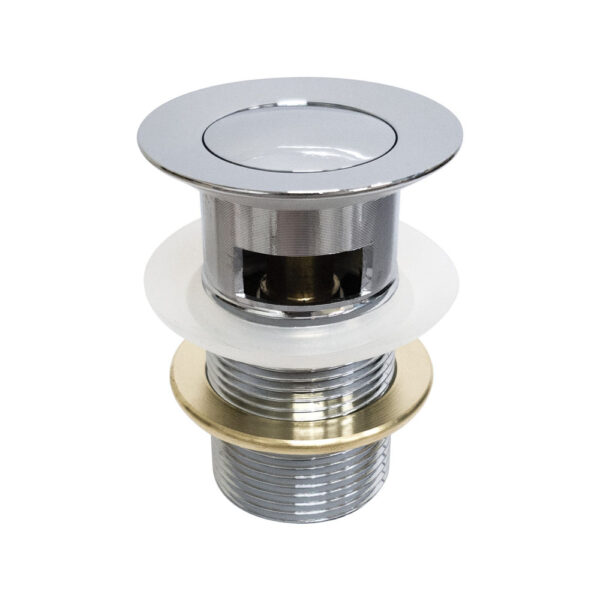 Flush Pop-Up Waste, 32mm with Overflow, Chrome