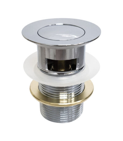 Flush Pop-Up Waste, 40mm with Overflow, Chrome