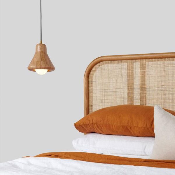 Fluxwood Lander Short Timber Pendant Light