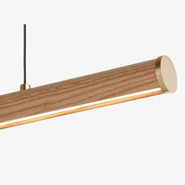 Fluxwood Roller Timber Linear Pendant Light