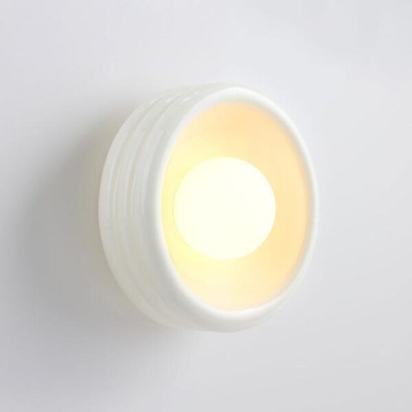 Fluxwood Silo Ceramic Wall Light - Gloss White