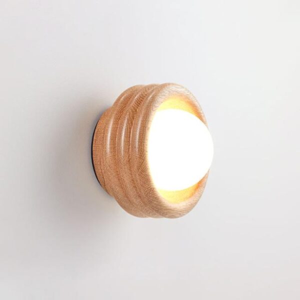 Fluxwood Silo Timber Mini Sconce Wall Light - American Oak