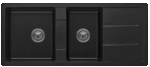Fomos Sink 1160 x 500mm - Black | Bella Vista - SNK-11650DN-BLK
