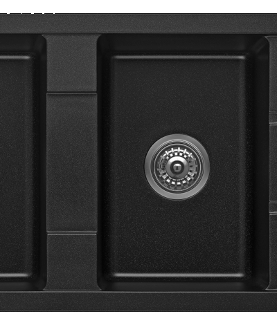 Fomos Sink 1160 x 500mm - Black | Bella Vista - SNK-11650DN-BLK