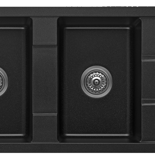 Fomos Sink 1160 x 500mm - Black | Bella Vista - SNK-11650DN-BLK