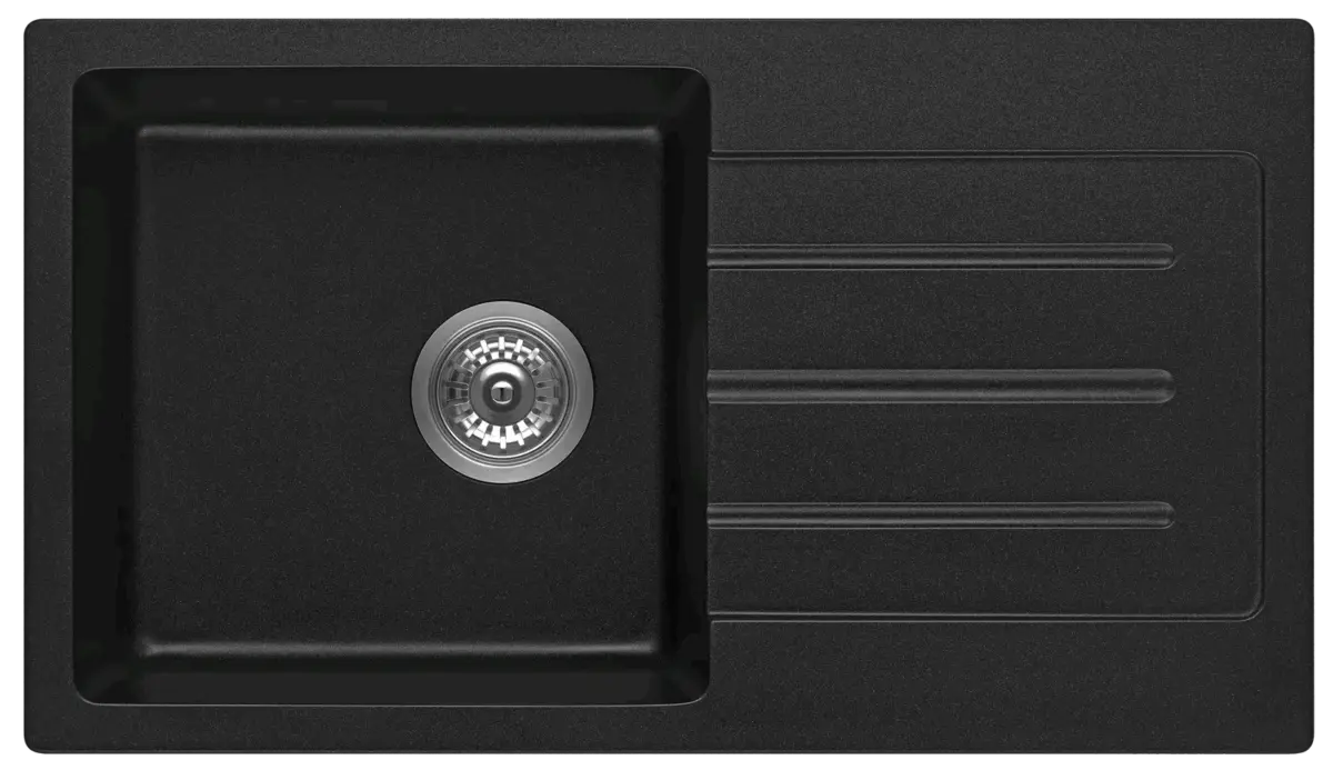 Fomos Sink 770 x 440mm - Black | Bella Vista - SNK-7744-D-BLK