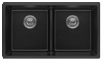 Fomos Sink 790 x 460mm - Double Bowl - Black | Bella Vista - SNK-7946DBL-BLK