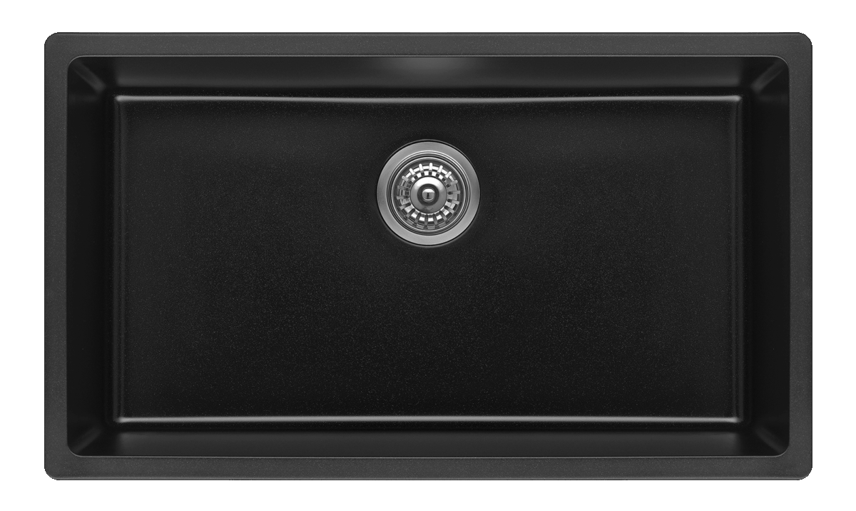 Fomos Sink 790 x 460mm - Single Bowl - Black | Bella Vista - SNK-7946-BLK