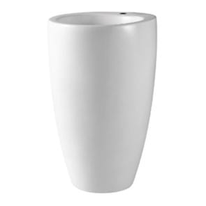 Freestanding Ceramic Basin - No Overflow - Tap Hole - Gloss White - Round - 550mm | PF5551