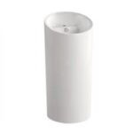 Freestanding Ceramic Basin - Overflow - Tap Hole - Gloss White - Round - 480mm | PF5146R
