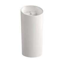Freestanding Ceramic Basin - Overflow - Tap Hole - Gloss White - Round - 480mm | PF5146R