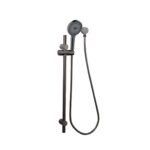 Gabe Gunmetal Grey Round Hand Shower On Rail