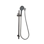 Gabe Gunmetal Grey Round Hand Shower On Rail