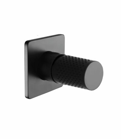 Gabe Matt Black Plate Wall Mixer With Matt Black Handle | T708BK