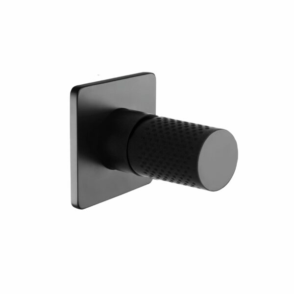 Gabe Matt Black Plate Wall Mixer With Matt Black Handle | T708BK