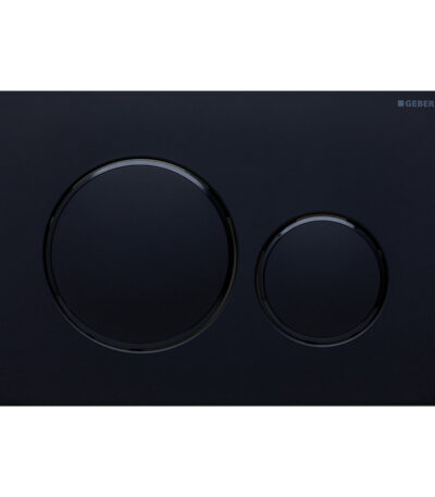 Geberit Sigma 20 Round Button Flush Plate, Matte Black