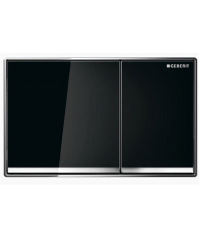 Geberit Sigma 60 Glass Dual Flush Plate Black