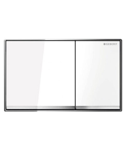 Geberit Sigma 60 Glass Dual Flush Plate White