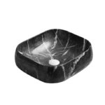 Gloss Black Marble Fine Ceramic Basin - 450x400x145mm | PA4540BM