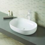 Gloss White Oval Ceramic Basin | 490x395x150mm | Evea 49