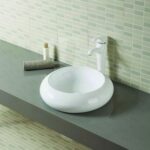 Gloss White Round Vessel Ceramic Basin | 455x455x140mm | K2374