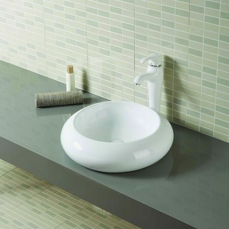 Gloss White Round Vessel Ceramic Basin | 455x455x140mm | K2374