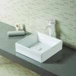 Gloss White Square Ceramic Basin | 430x430x215mm | K2118