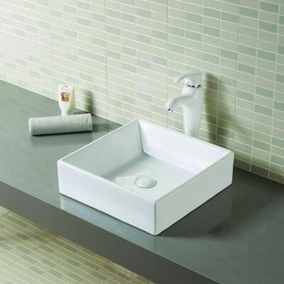 Gloss White Square Ceramic Basin | 430x430x215mm | K2118