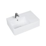 Gloss White - Wall Hung Basin - Left Hand Bowl - 600mm | B35L