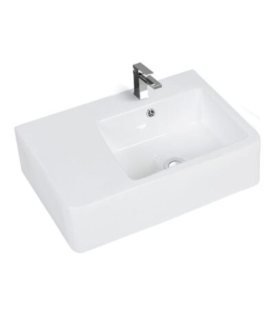 Gloss White - Wall Hung Basin - Right Hand Bowl - 600mm | B35R