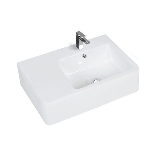 Gloss White - Wall Hung Basin - Right Hand Bowl - 600mm | B35R