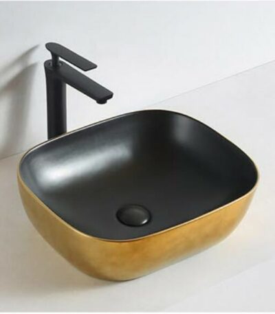 Gold and Matte Black (Ex) Basin | 470 x 330 x 140mm | 6131-E1