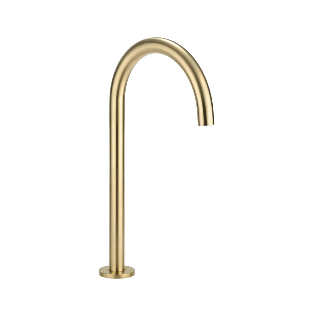 Gooseneck Hob Swivel Spout - Brushed Brass