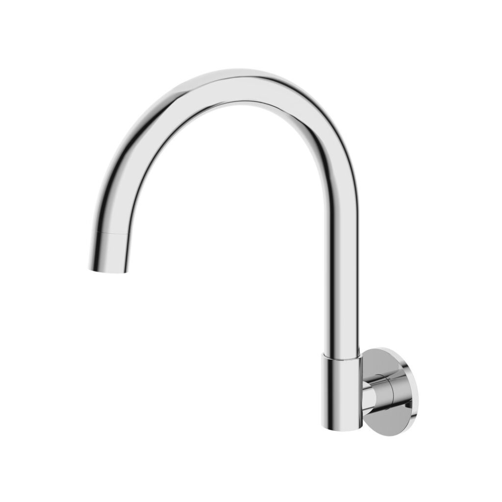 Gooseneck Swivel Wall Mounted Spout - Chrome