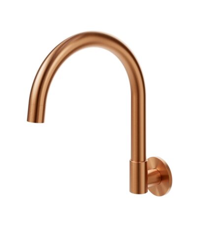 Gooseneck Wall-Mounted Swivel Spout - Brushed Copper