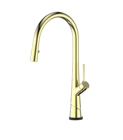 Greens Lustro Kontact Pull-Down Sink Mixer Brushed Brass
