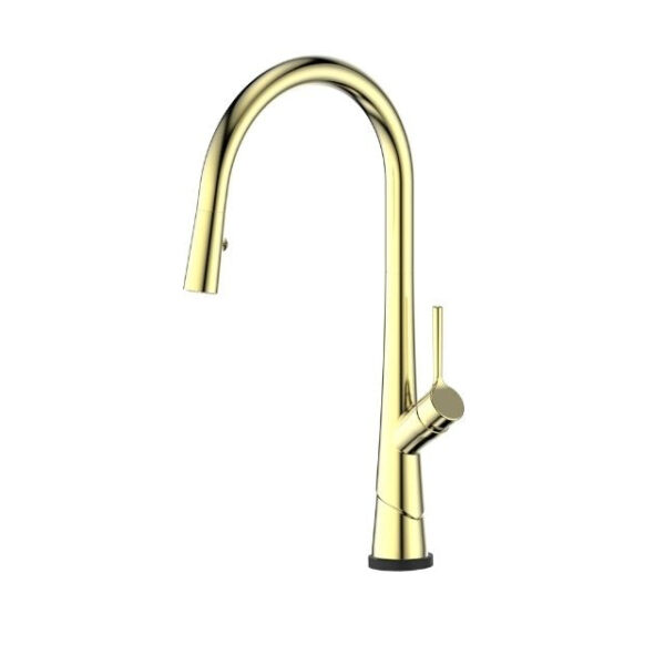 Greens Lustro Kontact Pull-Down Sink Mixer Brushed Brass