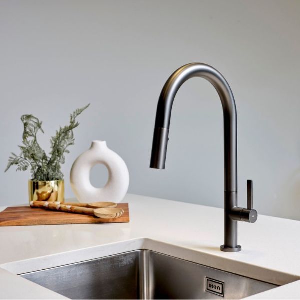 Greens Luxe Pull-Down Sink Mixer Gunmetal