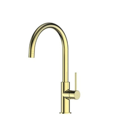 Greens Maci Gooseneck Sink Mixer Brushed Brass