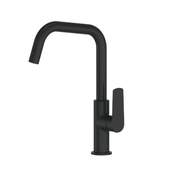 Greens Novi Gooseneck Sink Mixer with Smart Aerator Matte Black