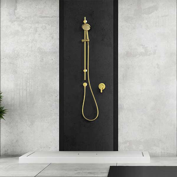 Greens Rocco Rail Shower Brushed Brass