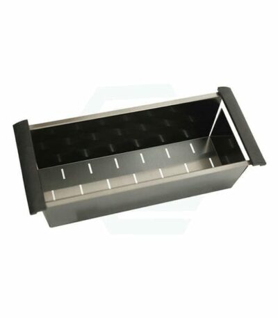 Gun Metal Matt Black Stainless Steel Kitchen Sink Colander - 450x190x130mm | TWMC3B