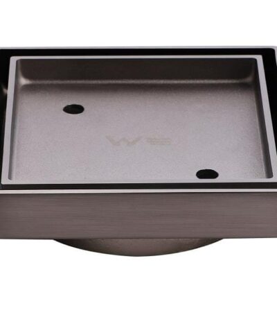 Gunmetal Grey Smart Tile Insert Floor Waste Shower Grate Drain (88mm outlet)