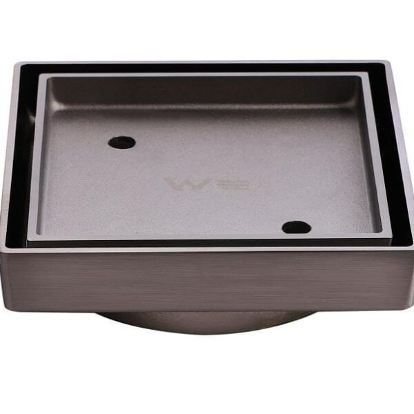 Gunmetal Grey Smart Tile Insert Floor Waste Shower Grate Drain (88mm outlet)