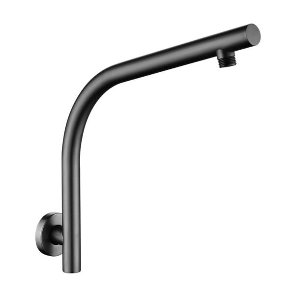 Gunmetal Round Gooseneck Wall Shower Arm