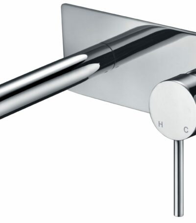 Hali Wall Basin Mixer Curved Spout - Chrome | HYB88-602
