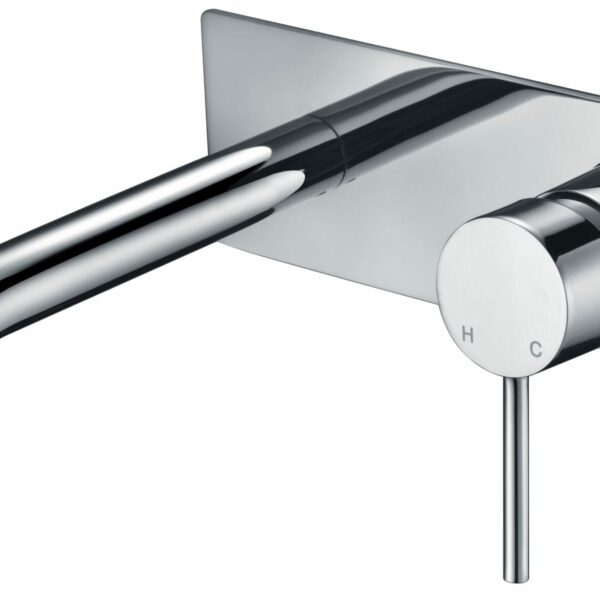 Hali Wall Basin Mixer Curved Spout - Chrome | HYB88-602